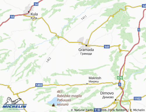 Mapa MICHELIN Toshevtsi - ViaMichelin