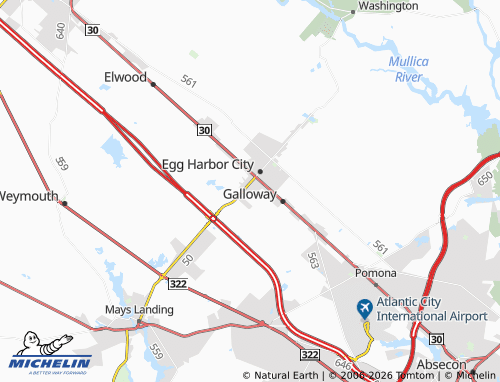 Carte MICHELIN South Egg Harbor - ViaMichelin