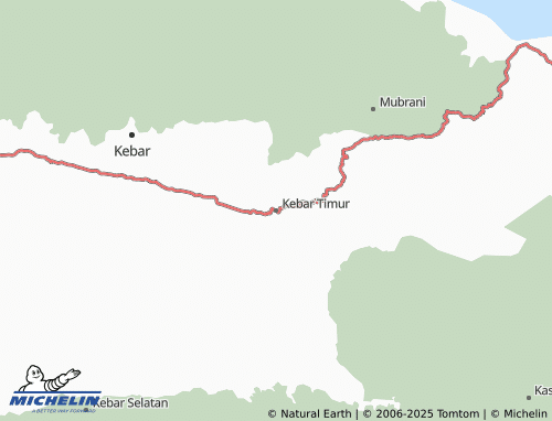 MICHELIN Kebar Timur map - ViaMichelin
