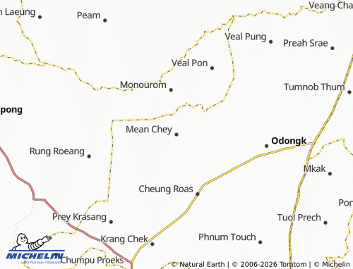 Mapa MICHELIN Mean Chey - ViaMichelin