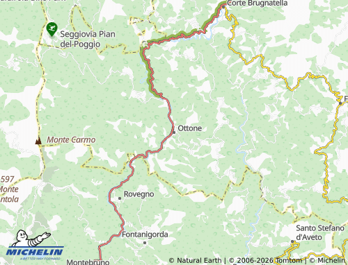 MICHELIN-Landkarte Ottone - ViaMichelin
