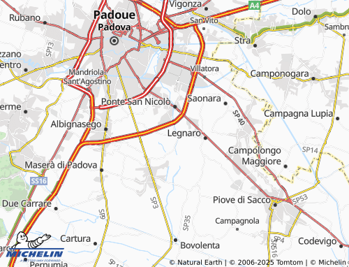 MICHELIN-Landkarte Roncajette - ViaMichelin