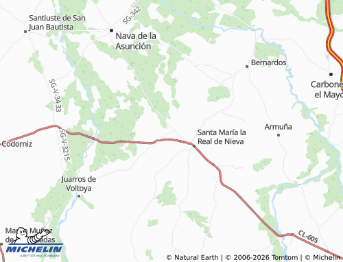 MICHELIN Nieva map - ViaMichelin