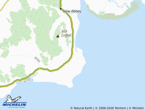 MICHELIN Kirkbean map - ViaMichelin