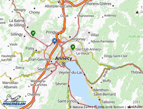 Carte MICHELIN Annecy-le-Vieux - ViaMichelin