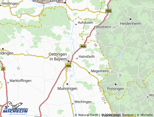 MICHELIN Hainsfarth map - ViaMichelin