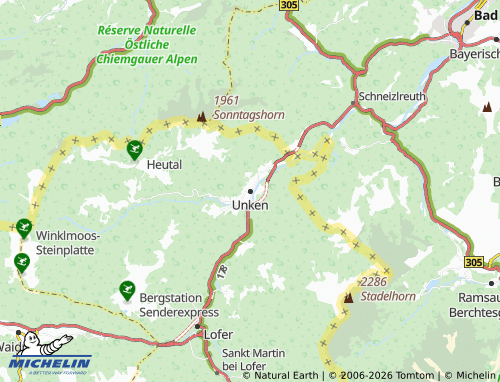 MICHELIN-Landkarte Unken - ViaMichelin