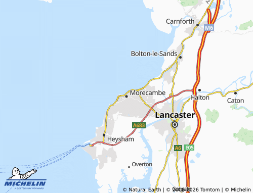 Carte MICHELIN Morecambe - ViaMichelin