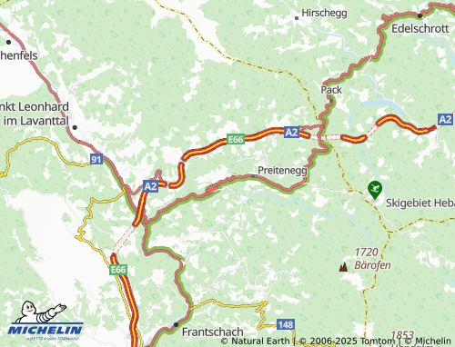 MICHELIN Unterpreitenegg map - ViaMichelin