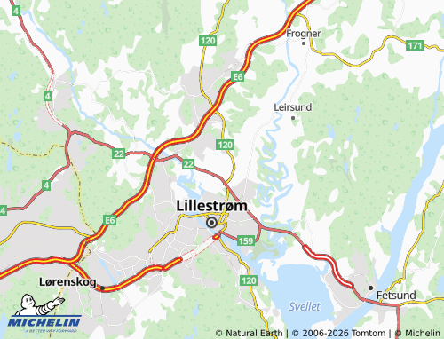 Mapa MICHELIN Kjeller - ViaMichelin