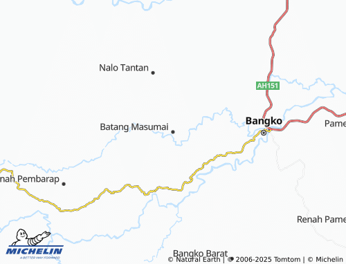 MICHELIN Batang Masumai map - ViaMichelin