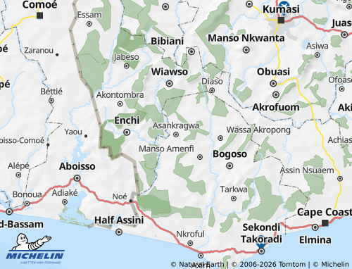 Mappa MICHELIN Wassa Amenfi - ViaMichelin