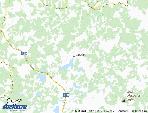 Mapa MICHELIN Liezēres pagasts - ViaMichelin