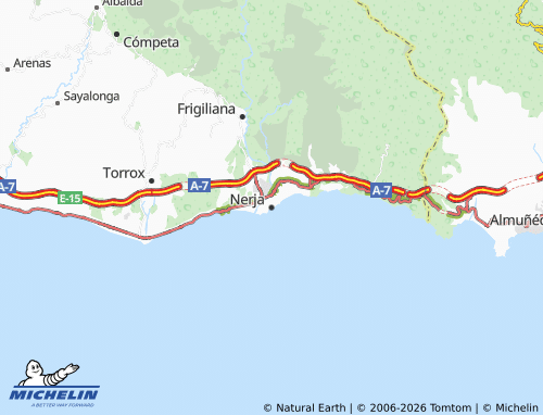 MICHELIN Nerja map - ViaMichelin