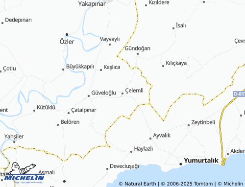 Carte MICHELIN Çelemli - ViaMichelin