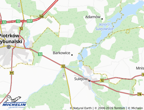Carte MICHELIN Barkowice - ViaMichelin