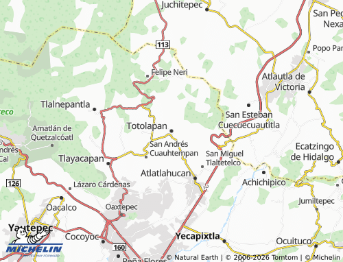 Carte MICHELIN Totolapan - ViaMichelin