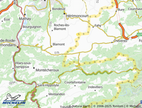 MICHELIN Damvant map - ViaMichelin