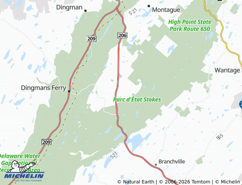 Mapa MICHELIN Sandyston - ViaMichelin