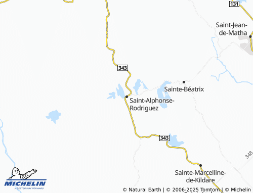 MICHELIN Saint-Alphonse-Rodriguez map - ViaMichelin