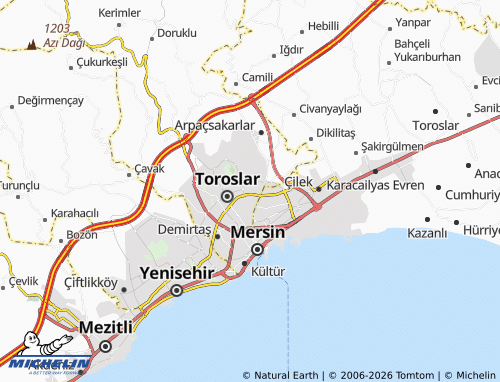 MICHELIN Mevlana map - ViaMichelin