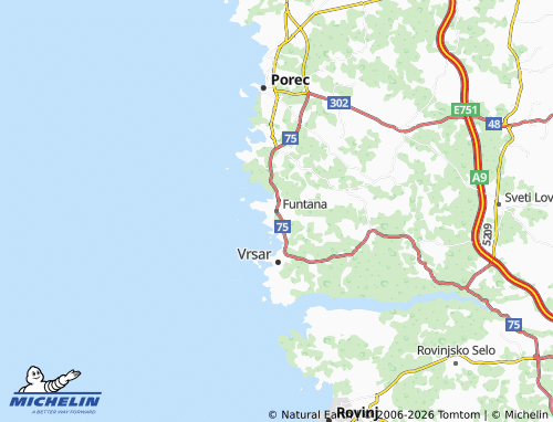 Mapa MICHELIN Funtana - ViaMichelin