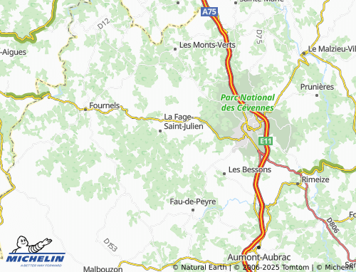Carte MICHELIN Chaulhac - ViaMichelin