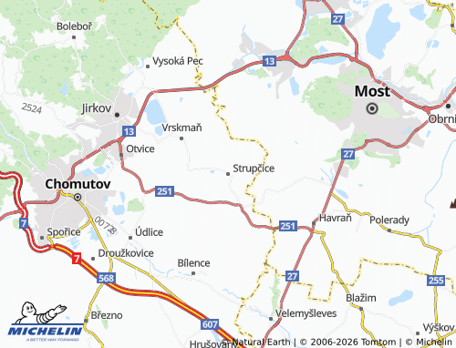 Mappa MICHELIN Strupčice - ViaMichelin