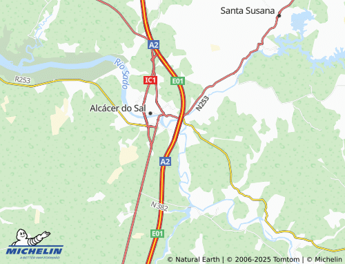 MICHELIN Lezíria map - ViaMichelin