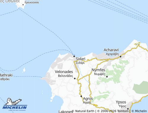 Mapa MICHELIN Sidari - ViaMichelin
