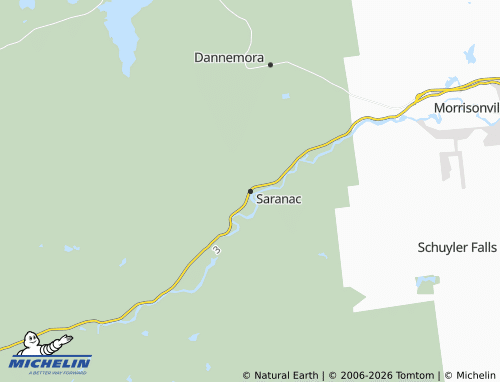 Mappa MICHELIN Saranac - ViaMichelin