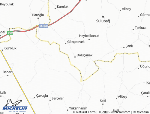 MICHELIN Doluçanak map - ViaMichelin