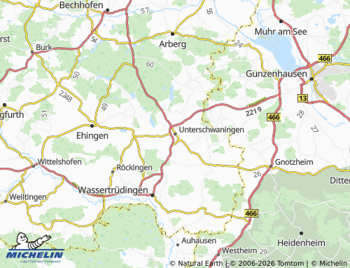 Mappa MICHELIN Unterschwaningen - ViaMichelin