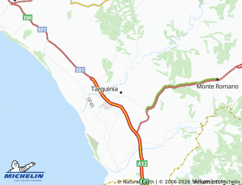 MICHELIN-Landkarte Tarquinia - ViaMichelin