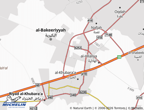 MICHELIN-Landkarte al-Riyad - ViaMichelin