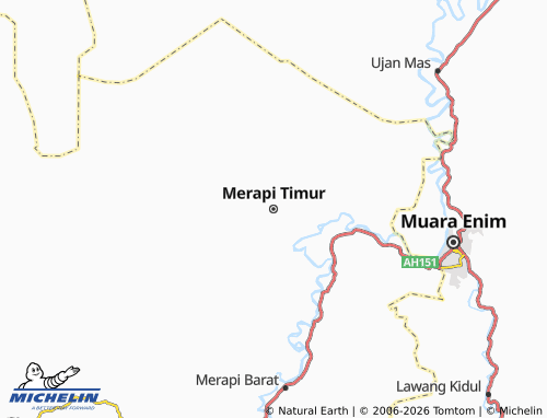 MICHELIN Merapi Timur map - ViaMichelin