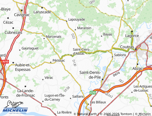 MICHELIN Saint-Martin-du-Bois map - ViaMichelin