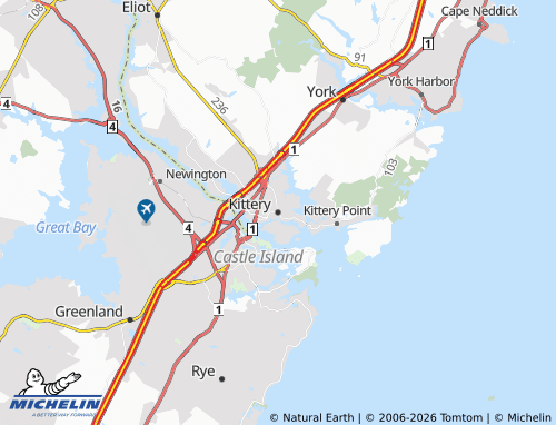 Mappa MICHELIN Kittery - ViaMichelin