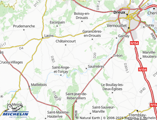 Carte MICHELIN Les Bretonnières - ViaMichelin