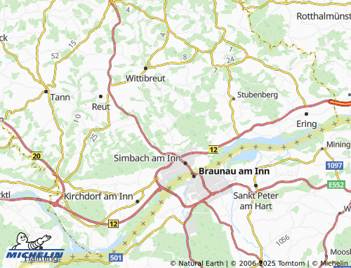 Carte MICHELIN Kirchberg - ViaMichelin