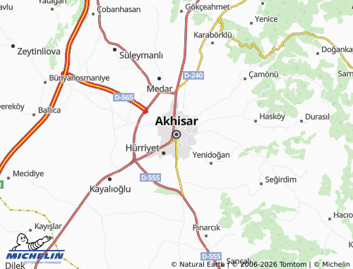 Mappa MICHELIN Akhisar - ViaMichelin