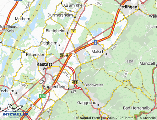 Mapa MICHELIN Muggensturm - ViaMichelin