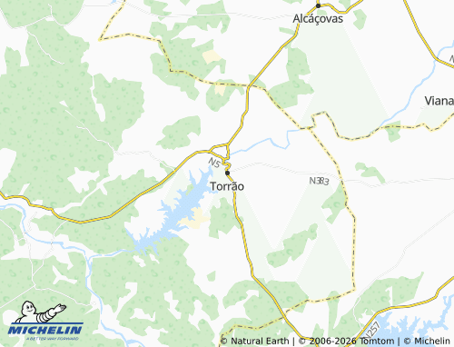 Mapa MICHELIN Torrão - ViaMichelin