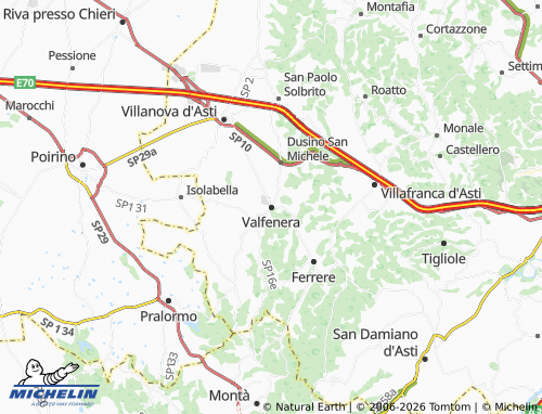Mapa MICHELIN Valfenera - ViaMichelin