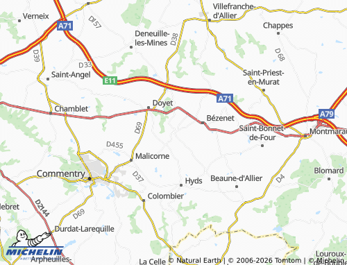 Mapa MICHELIN Montvicq - ViaMichelin