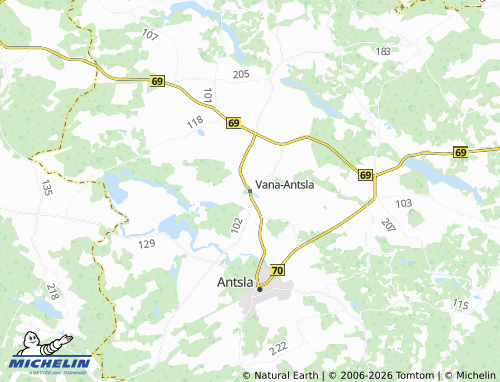 Kaart MICHELIN Vana-Antsla - ViaMichelin