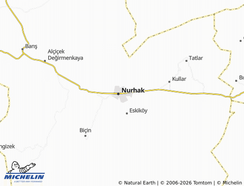 MICHELIN Karaçar map - ViaMichelin