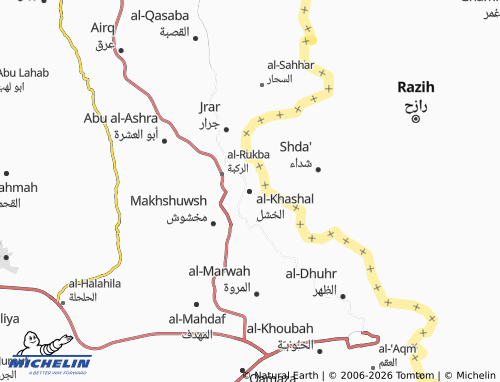 MICHELIN-Landkarte al-Khashal - ViaMichelin