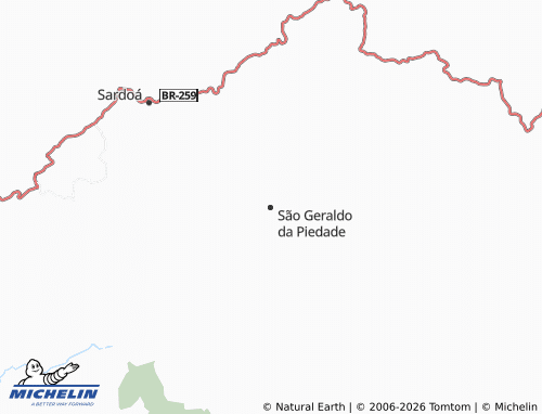 Mapa MICHELIN São Geraldo da Piedade - ViaMichelin