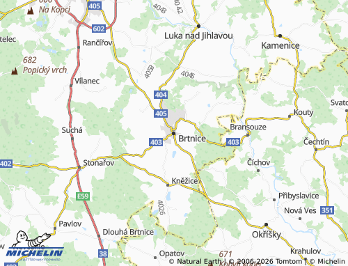 Mappa MICHELIN Brtnice - ViaMichelin